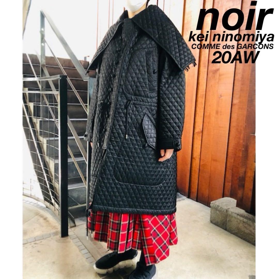 20AW noir kei ninomiya COMME des GARCONS Black Twill Walnut Quilted Coat