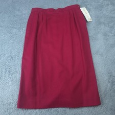 Vintage Pendleton Skirt Womens 10 Red Wool Pencil Lined Made in USA 90s T637-204