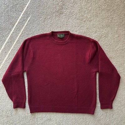 Orvis Sweater Mens 2XL 100% Wool Signature Collection Crewneck Pullover Red