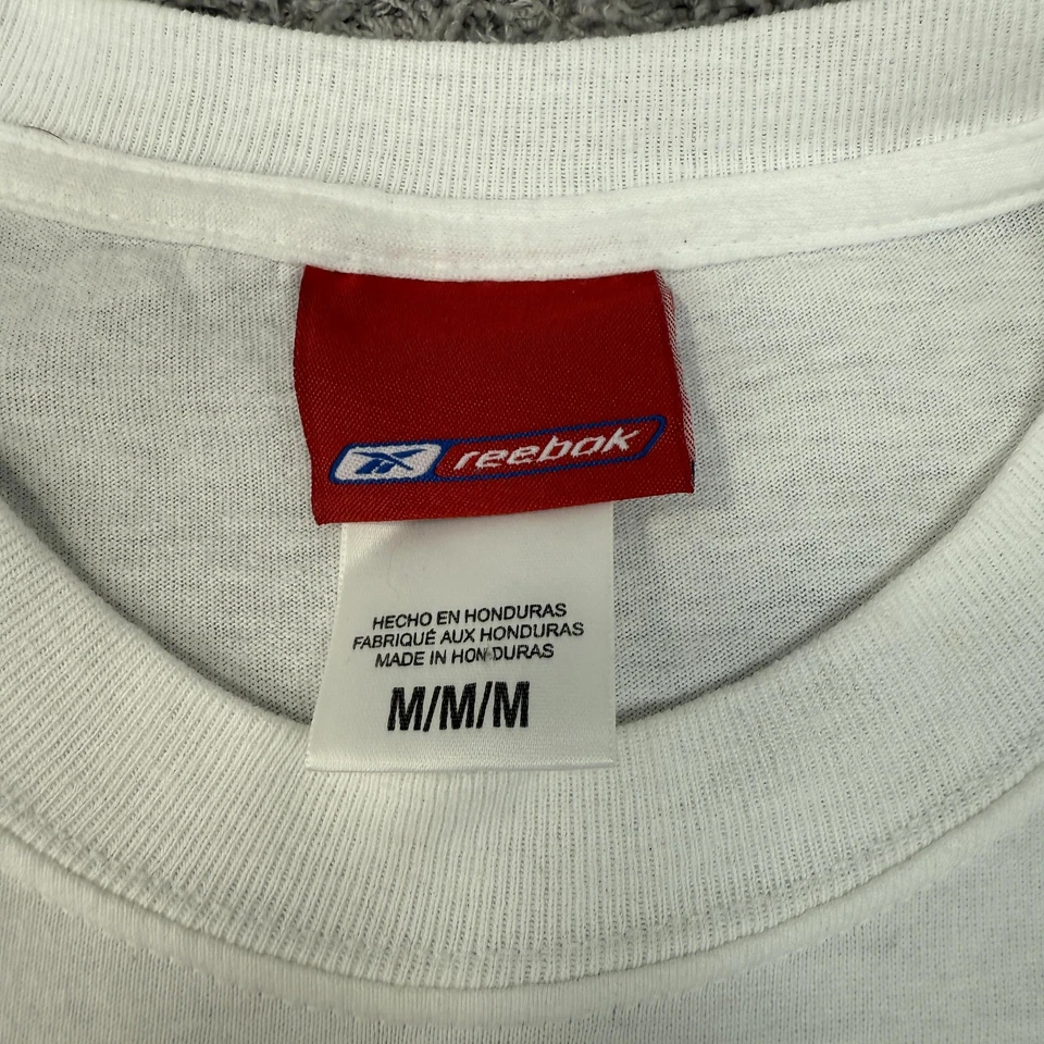 Camisa De Colección New England Patriots Para Hombre Mediana Blanca Super Bowl XXXVIII Reebok Foto 3 de 4