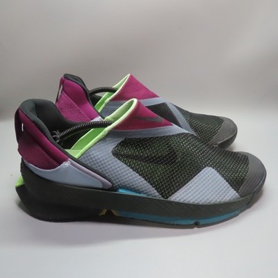 Nike Go FlyEase Black Lime Glow Men's Sz 11.5  CW5883-004 Shoes Sneakers Slip-On