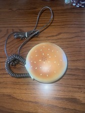 Vintage Hamburger Phone   Cheeseburger Novelty Landline, 80s-90s Retro Kitsch
