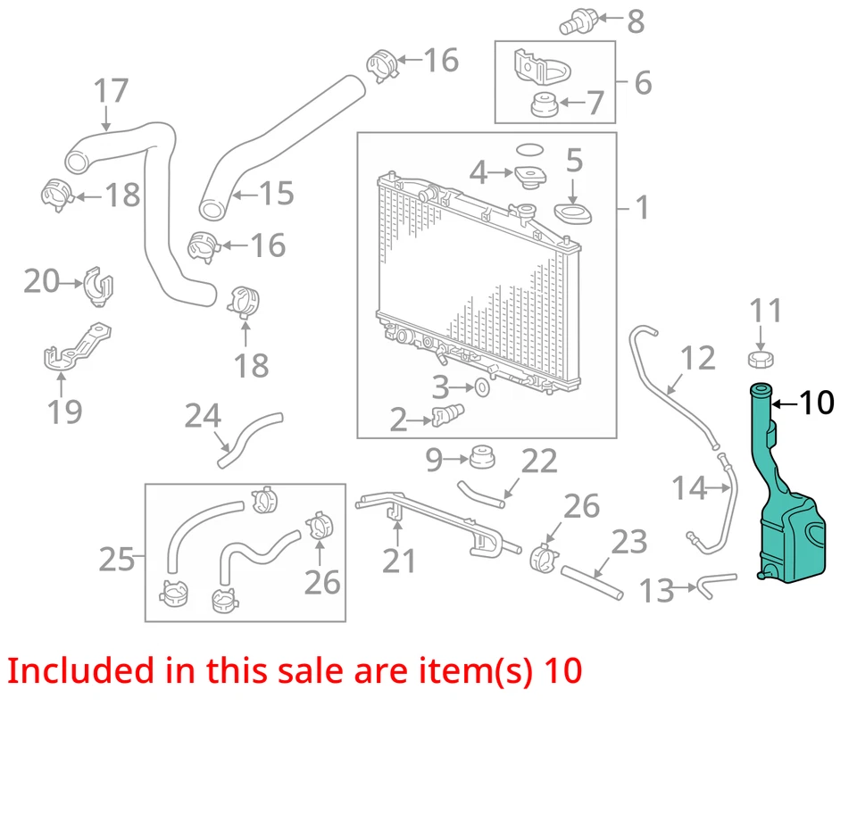 2011 Honda Odyssey Coolant Overflow Bottle OEM 101K Miles - LKQ427152124 - Image 4 of 4
