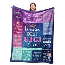 Gigi Gifts for Grandma Blanket 50" x 60", Mother's Day 60" x 50" Gigi Purple