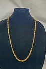 30" RARE Vintage Miriam Haskell Rhinestone Crystals Gold Tone 6mm Weave Chain