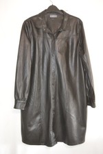 YESSICA Womens short black long sleeve pvc dress UK size 18