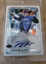 2011 1st Bowman Chrome Card Taylor Jungmann Signed Card Autograph RC