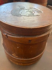 vintage firkin sugar bucket without handle 6 1/2”