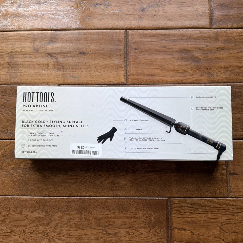 Rizador cónico extra largo Hot Tools Pro Artist 3/4”-1 1/4” - ¡Nuevo! Foto 3 de 4