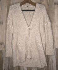 Free People Cardigan Sweater Size Small Alpaca Blend Pockets Cozy Oversized