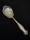 Sterling Silver Canterbury Lobed Serving Spoon 5 3/4" .5oz by Towle mono "IJ"