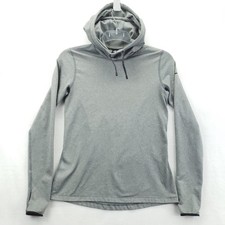 Nike Pro Dri-FIT Pullover Hoodie Womens Large Gray Long Sleeve Running Athletic