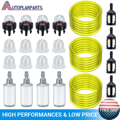 #ad #ad 4 Sizes 8 Ft Fuel Line 188 512 Primer Bulb For Husqvarna Poulan Stihl chainsaws $8.88