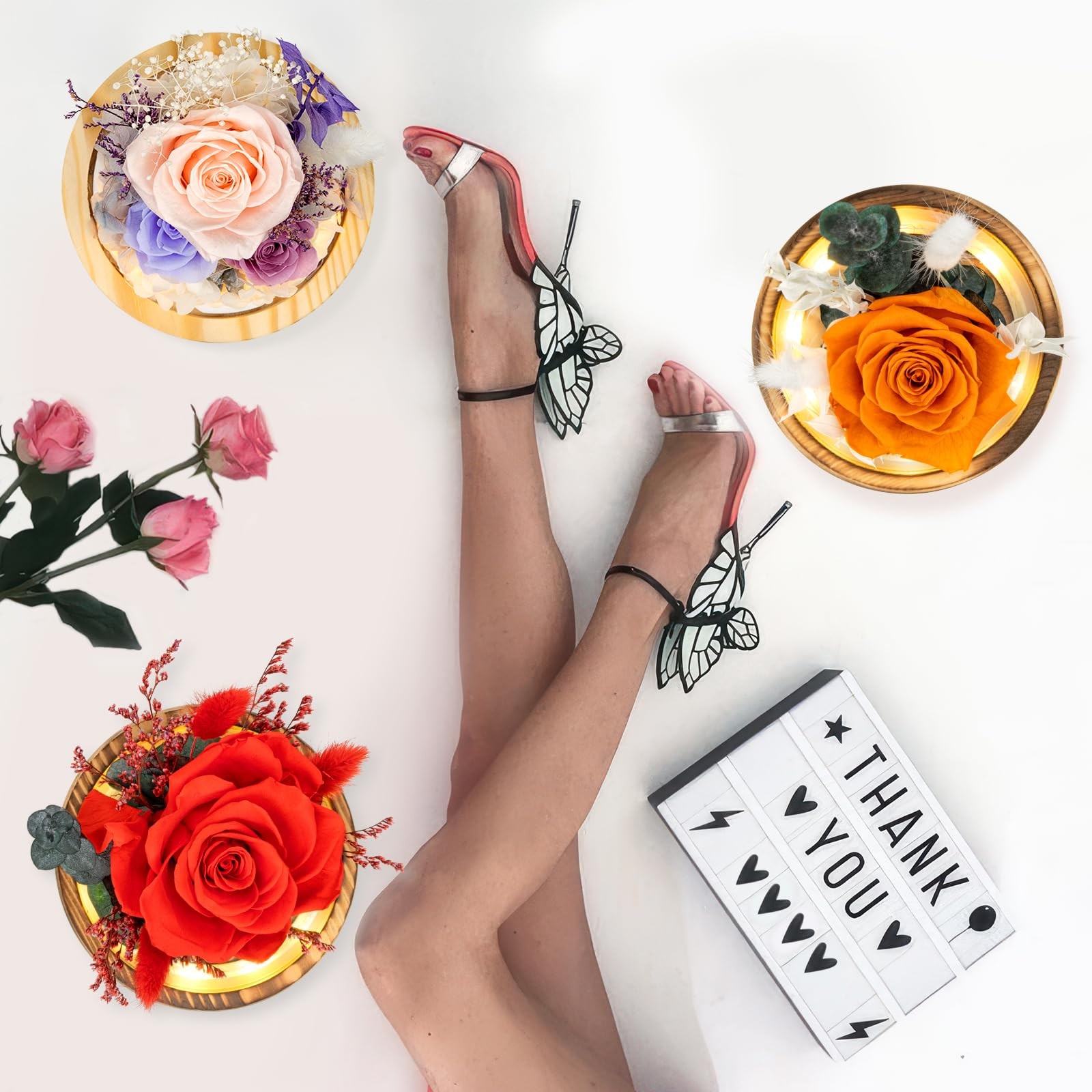 Flowers, Roses Gift - Fresh Flowers Bouquet  Preserved Roses, Rose Arrangemen...