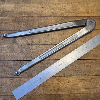 Adjustable Face Spanner Wrench • Vintage Machinist Tools • JH WILLIAMS #484 4"