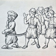 Konvolut Illustration Märchen Kleiner Muck Bleistift Feder Zeichnung ca. 1916