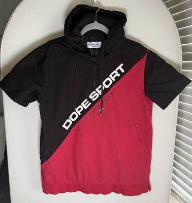 Dope Sport Bougie Crew Short Sleeve Hooded Windbreaker   Men s Medium