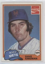 1981 Topps Coca-Cola Team Sets New York Mets Dave Kingman #3