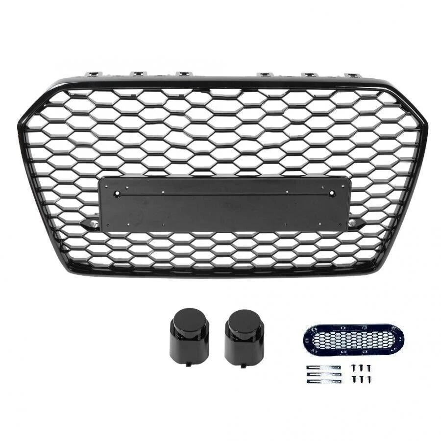Calandre noir brillant look RS6 pour AUDI A6 C7 phase 2 de 09/2014 à 09/2018 - Photo 1/1