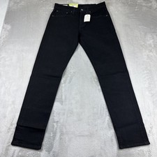 Levi's Premium 512 Jeans Men's Size 31x32 Black Denim Slim Taper Big E Stretch