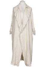 ZARA Mantel Damen Jacke Parka Gr. M Leinen Cremeweiß #mzuehih