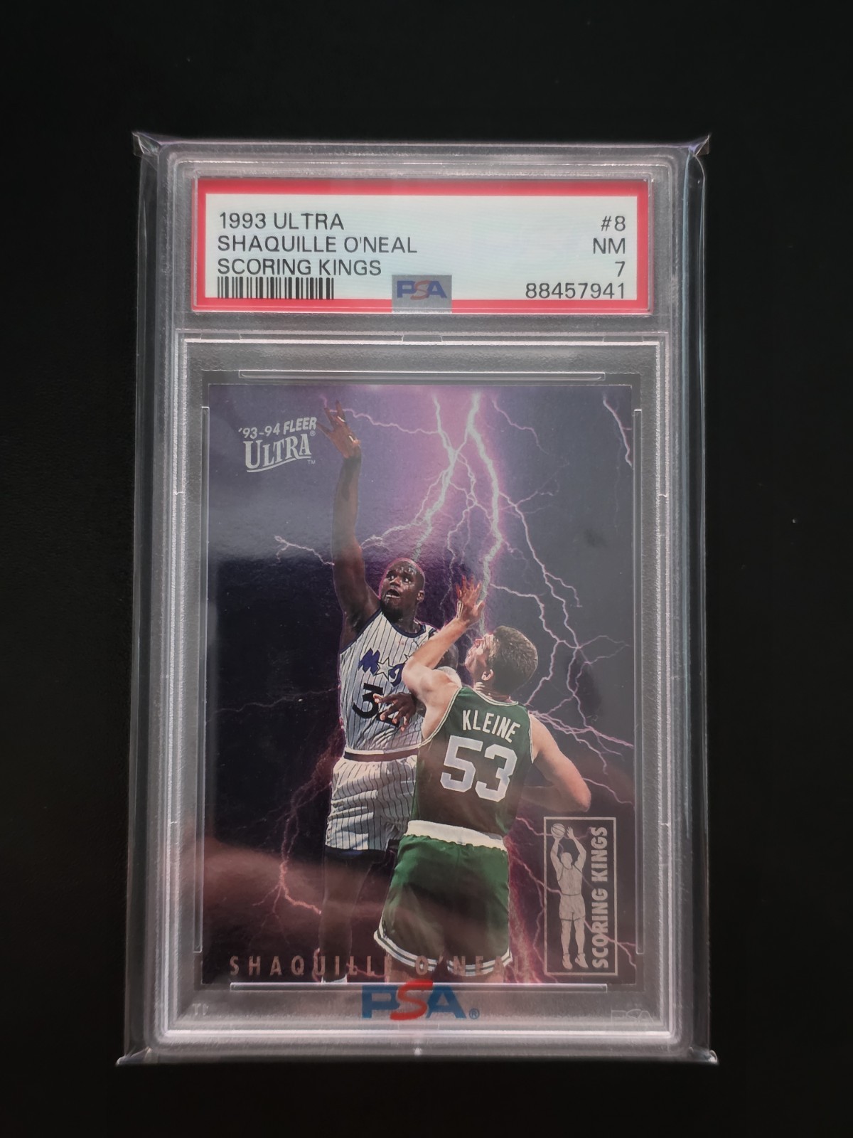 1993 ULTRA #8 SHAQUILLE O'NEAL SCORING KINGS PSA 7 MAGIC HOF!!