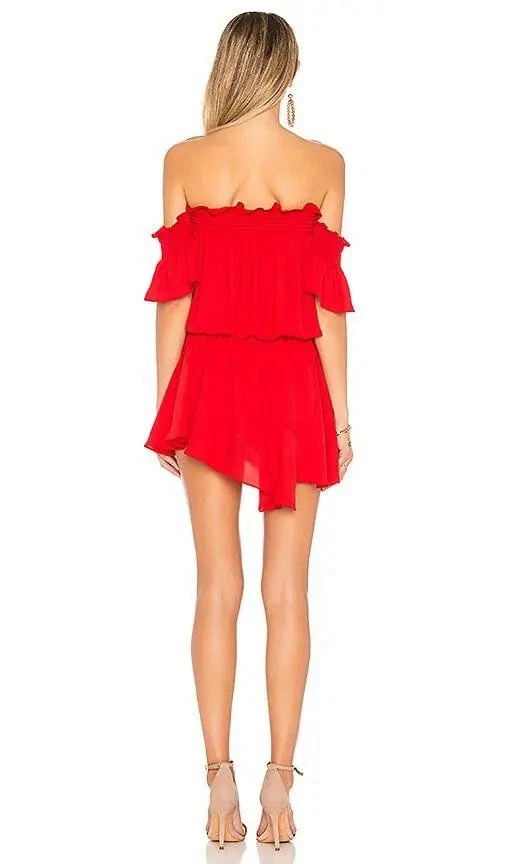 Amanda  Uprichard Mini Dress Women’s Small Salsa Latina Dance Flowy Off Shoulder - Image 3 of 4