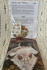Unopened Cross Stitch Angel Ornament Kit Silk Angel Ribbon Embroidery Kit