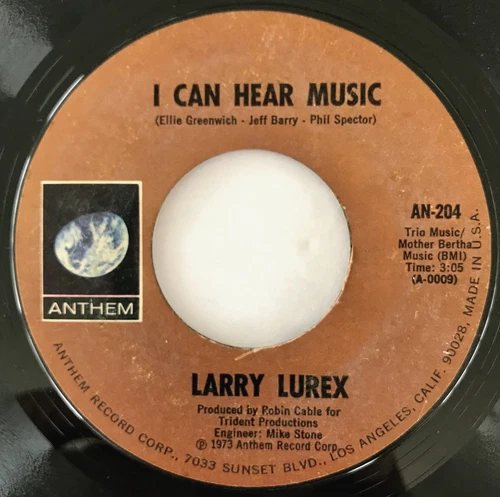 1973 Freddie Mercury/Queen 7" 45 rpm LARRY LUREX I Can Hear Music ANTHEM 204 VG