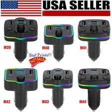 Car Wireless FM Transmitter Adapter USB PD Charger AUX Hands-Free