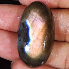 62.10 Ct 100 Natural Labradorite Oval Cabochon Loose Gemstone 20x35x9 mm DG58