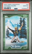 2025 TOPPS X BOB ROSS THE JOY OF BASEBALL JACKSON CHOURIO SAP GREEN /75 PSA 10