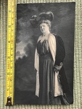 Antique c1900 Edwardian Woman Portrait Photo Large Format Dress Hat Studio