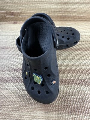 Crocs Youth Boys UNLined Slip-on Clogs Size C11 Black Lightweight Cozy & Comfy