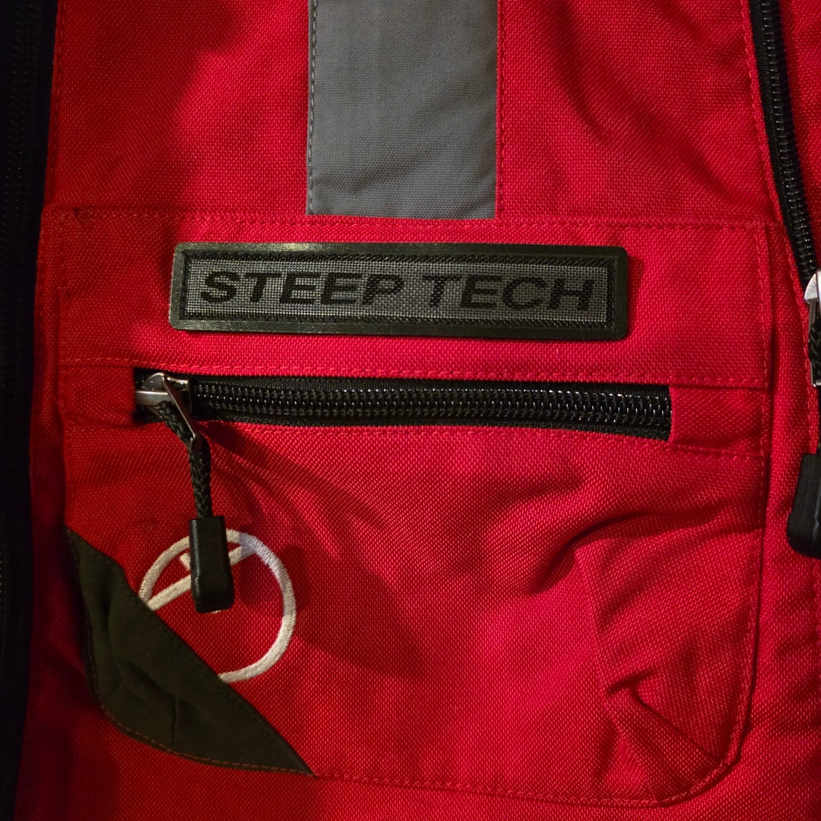 The North Face Steep Tech Jacket Red Grey Technical Ski Coat Mens Medium NWT image 3