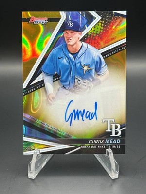 2022 Bowman's Best CURTIS MEAD Auto Gold Lava Refractor /75 #B22-CME Rays