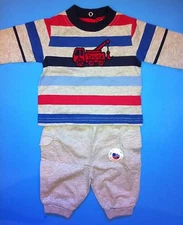 NEW! Okie Dokie Baby Boys 2 Pc Outfit Set Shirt Pants 0-3 Months Truck Gift Nice