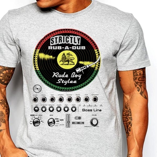 Reggae T-Shirt Haile Selassie I Jah Rastafari Vintage Dancehall Rub-a ...