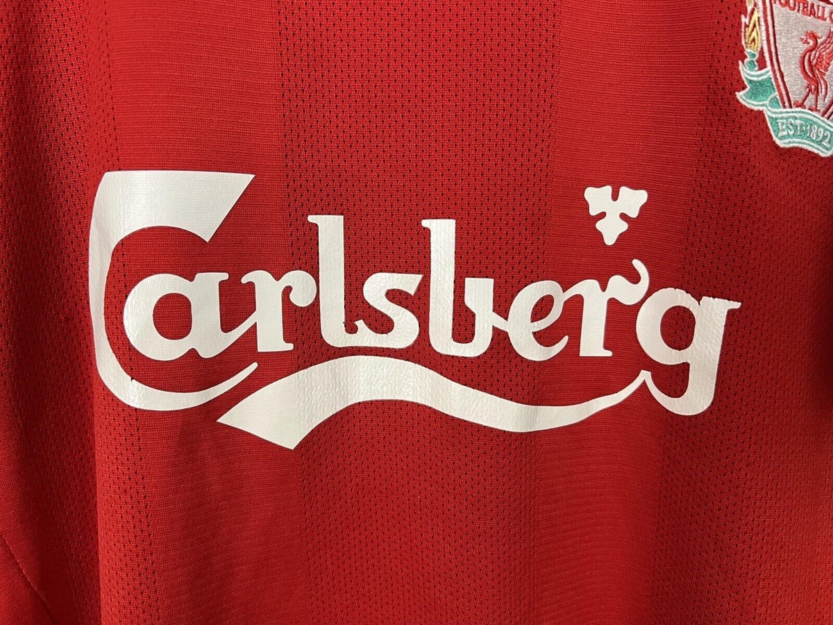 MEN'S FC LIVERPOOL 2008/2010 GERRARD #8 UEFA SOCCER FOOTBALL