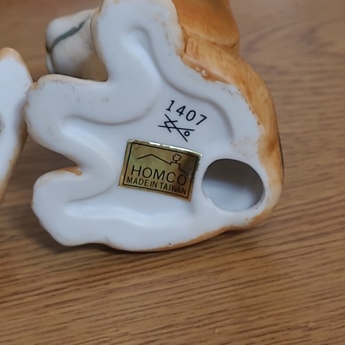 Vintage Home Interiors Homco 1407 Bassett Hound Puppy Dog Figurines Set of 3 - Picture 7 of 8