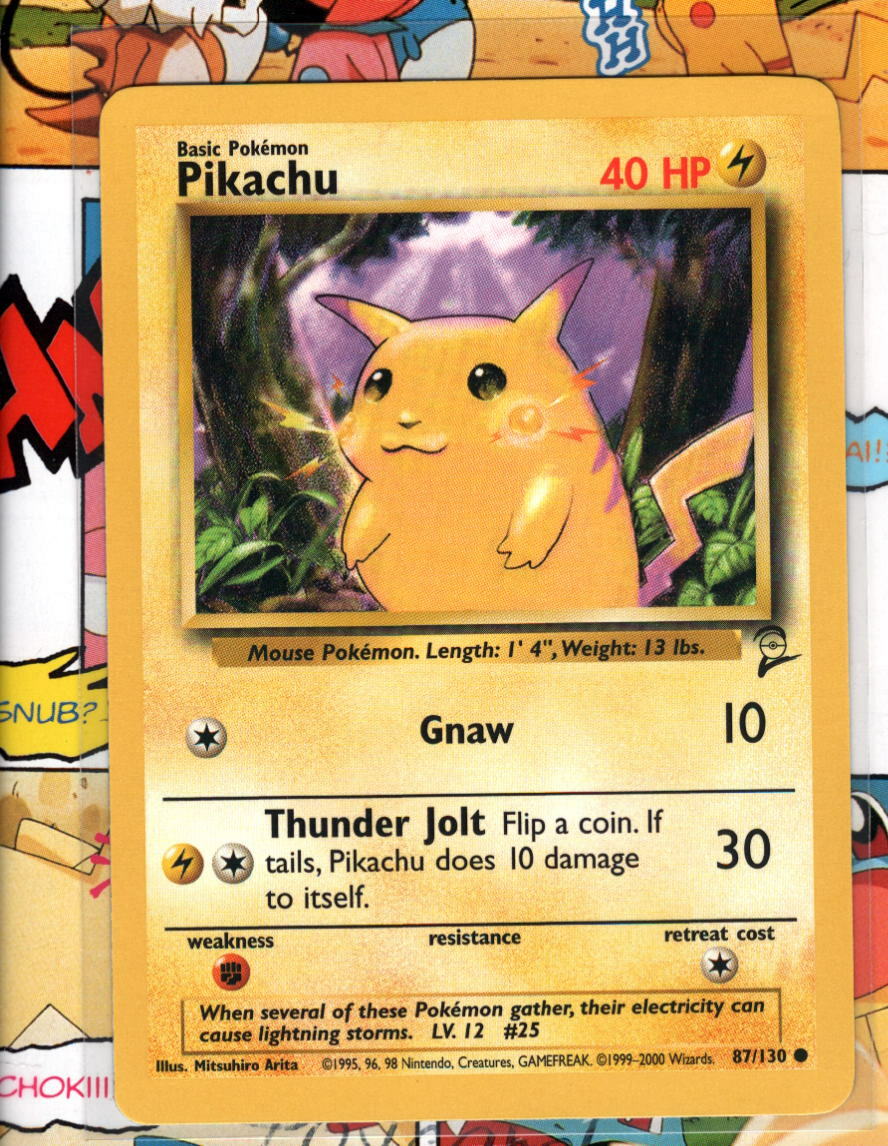 Pokemon TCG Pikachu 87/130 Base Set 2 WOTC NM | eBay
