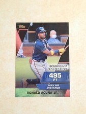 Ronald Acuña Jr. Atlanta Braves 105/299 Topps Significant Statistics #SS-3 Card.
