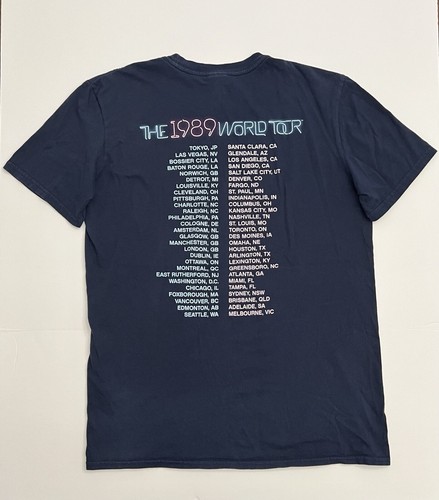 Taylor Swift 1989 Tour T-Shirt Medium Double Sided Dates Official EUC - Picture 4 of 10
