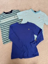 Boys Medium 10 / 12 Polo Ralph Lauren T-Shirt Lot Three Shirts Save