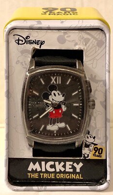 Disney Original Mickey Mouse Watch 90 Years Anniversary Tin New Fast USPS Ship
