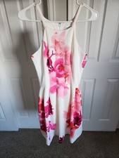 Calvin Klein Sleeveless Size 4 NWT Dress Floral Wedding with Pockets 
