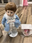 Vintage Danbury Mint Melissa Easter Egg Hunt 14" Porcelain Doll Spring Basket — photo 1