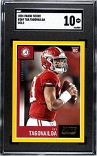 2020 SCORE GOLD PARALLEL #369 TUA TAGOVAILOA RC - SGC GRADED GEM MINT 10