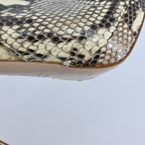 MIU MIU Snakeskin Platform Peep Toe Heels Size 39 - Picture 11 of 12
