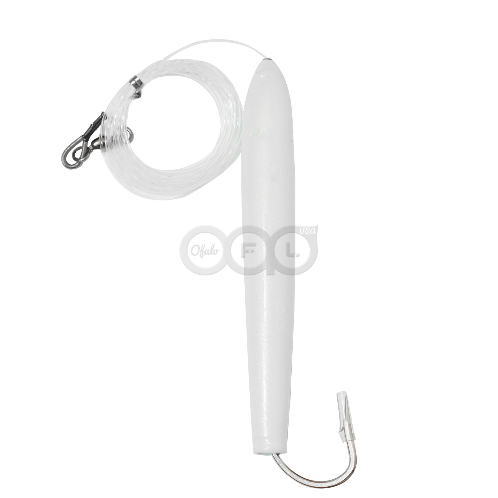 2pcs Fishing Cedar Plugs Rig Trolling Wooden Lure w/ 10/0 Hook Blue Dorado  - Image 3